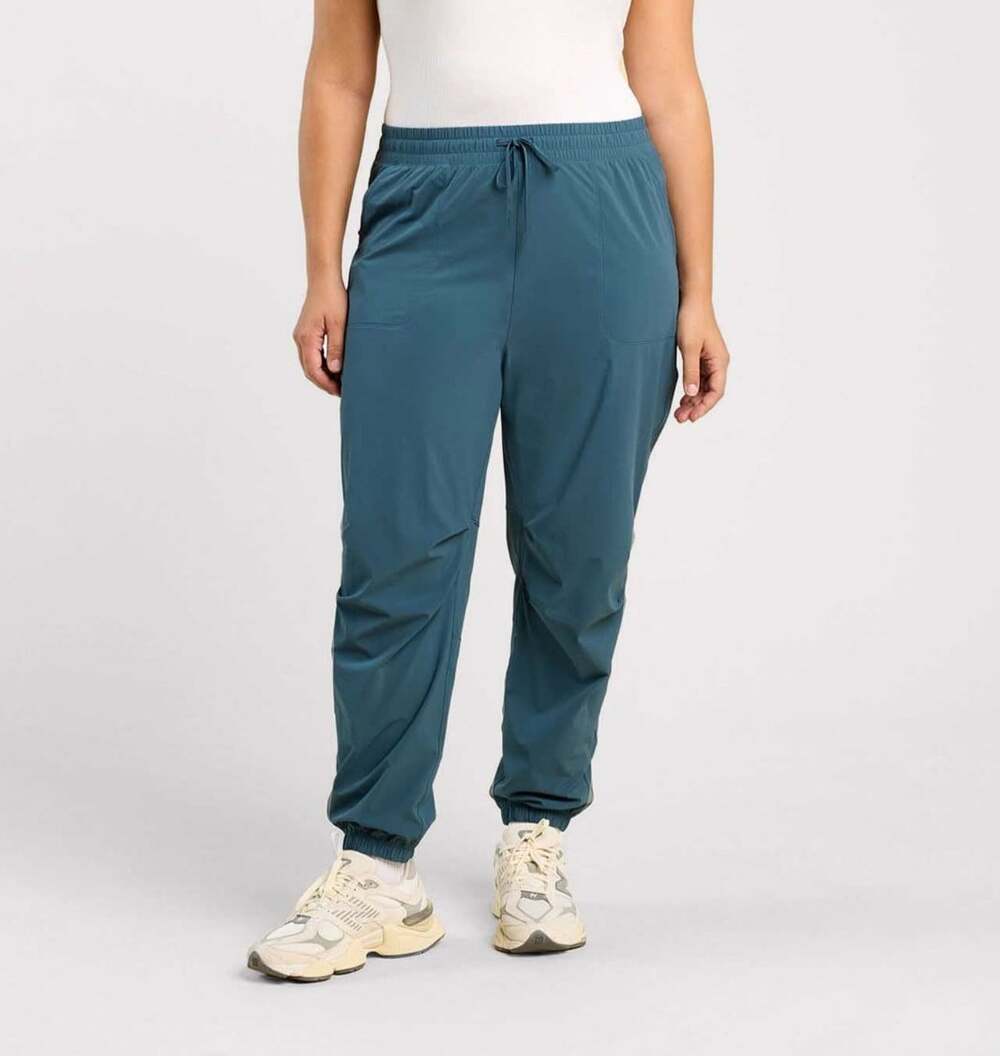 Nuuds Women's Size XXL Ocean Blue Nylon Performance Refine Jogger Pants